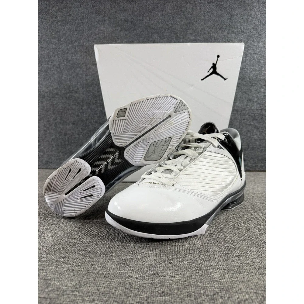 Jordan Air Jordan 2009 Shoes Mens 10.5 White Silver Black Sneakers 343084-161